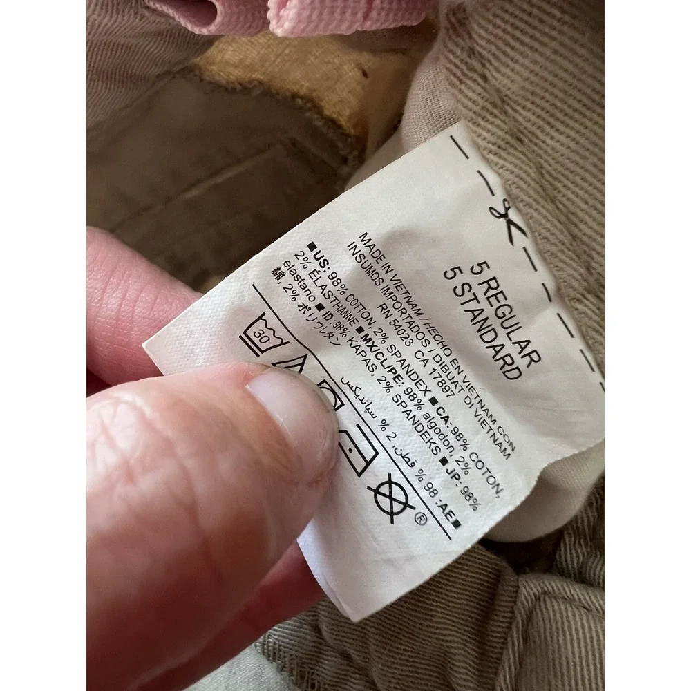OLD NAVY Girls Kids Size 5 Shorts Khakis Chinos Tan Bermuda Adjustable Waist
